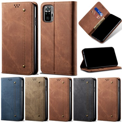Matte Wallet Flip Cover Case For Xiaomi Redmi Note 12 Note 11s Note 10 10C 9C 9A