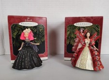 Hallmark Keepsake Barbie Christmas Ornaments Lot Of 2 Dated 1996 1997