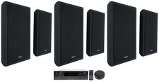Technical Pro 6000w 6-zone Home Bluetooth Amp+wifi Receiver+6 Slim Wall Speakers