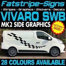 to fit VAUXHALL VIVARO MK2 SWB GRAPHICS STICKERS STRIPES CAMPER VAN MOTORHOME