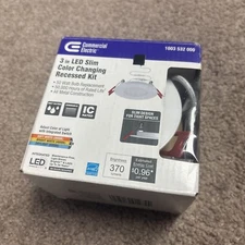 Commercial Electric LED Slim 3 in. Color Selectable Canless LED Recessed Kit