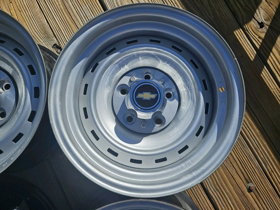 🔥🔥Set/4 Chevy 15 x7 C10 Silverado Rally Rims Wheels Truck Square Body ...