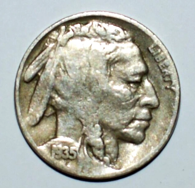 1935 S Buffalo Nickel Obverse, Reverse RPM Mint Errors S on S Full Date Overlap - Image 3 of 4