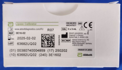 Abbott Architect Series C16000 Lipase Calibrators PN# 03E1602