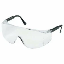 Tacoma Protective Eyeglasse or Goggles, Clear Lens, Black Frame, Duramass Coat