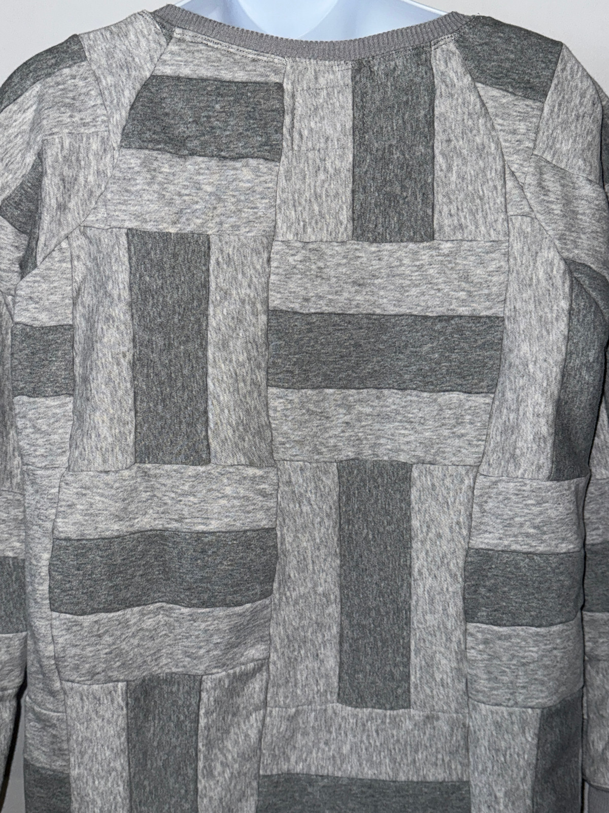Zero Waste Tonle gray patchwork long sleeve sweat… - image 4