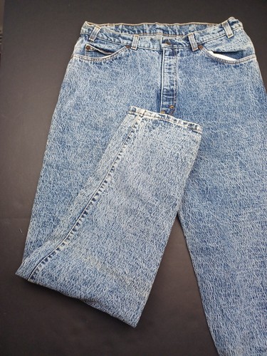 Vintage Levi Silver Medal Jeans Men Acid Wash Blue Denim 36X34 Made In USA - Picture 7 of 17