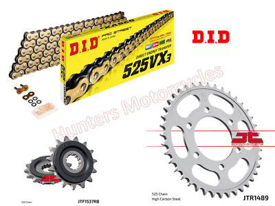 きゃん　1005 Kawasaki Z1000SX DID Gold X-Ring Chain and JT Quiet Sprocket Kit