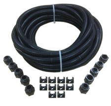 25mm FLEXIBLE BLACK CONDUIT CONTRACTOR PACK With 10 GLANDS & LOCKNUTS