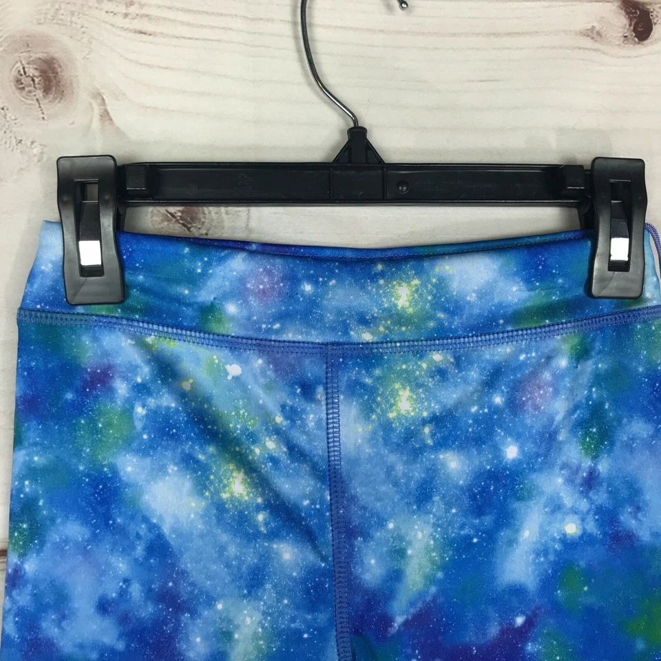 Leggings More Than Magic Niñas Pequeños Azul Estampado Galaxia Gimnasia Elastizados Foto 2 de 4