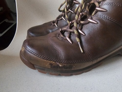 Timberland Boots Mens 12 M Brown Leather Ankle Mid Waterproof Hiking Casual - Picture 9 of 15