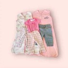 Baby Girl Lot of 6-12 Months Clothing Sleep Sacks + Pants + Bodysuit Pink 6 Pcs