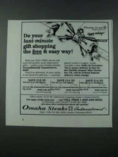 1986 Omaha Steaks Ad - Do Your Last-Minute Gift Shopping