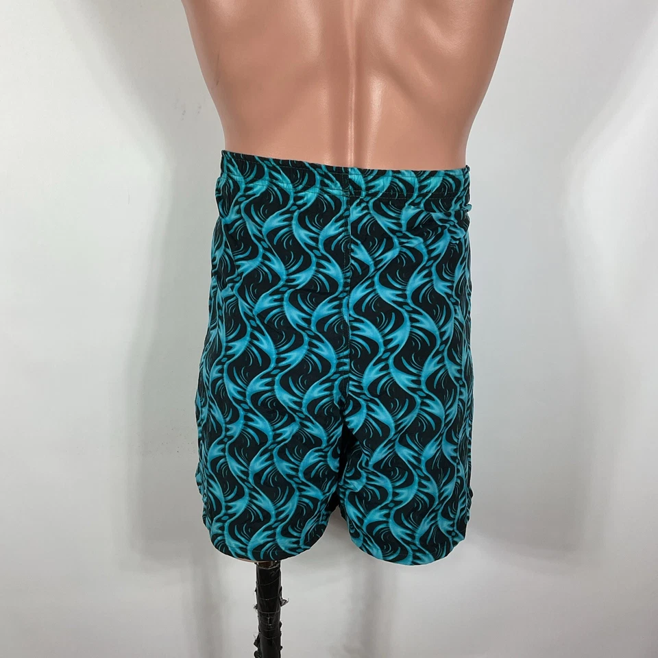 Pantalones Cortos de Natación Speedo Vintage Años 90 Para Hombre Talla M Estampado Completo Forrado Playa Foto 4 de 4