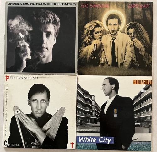 The Who related 1980's ROCK  4 vinyl LP lot - Roger Daltrey - Pete Townsend x 3