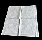 Set of 6 Fine Antique Damask Linen Napkins 25” Sq Monogram & Art Nouveau Pattern — photo 2