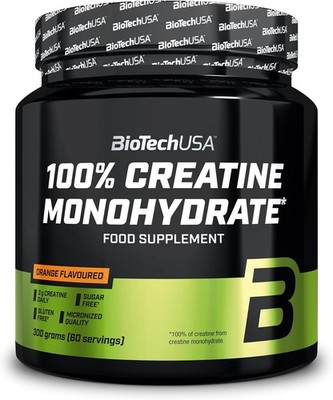 BioTechUSA Creatine Monohydrate Powder, Orange - 300g