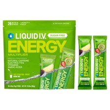 Liquid I.V. Sugar Free Energy Multiplier Variety Pack 26 Sticks