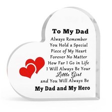 Dad Gift from Daughter Son Thank You Present for Dad Heart Shaped Acrylic