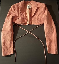 ZARA Extra Cropped Blazer with tie around detail Size S