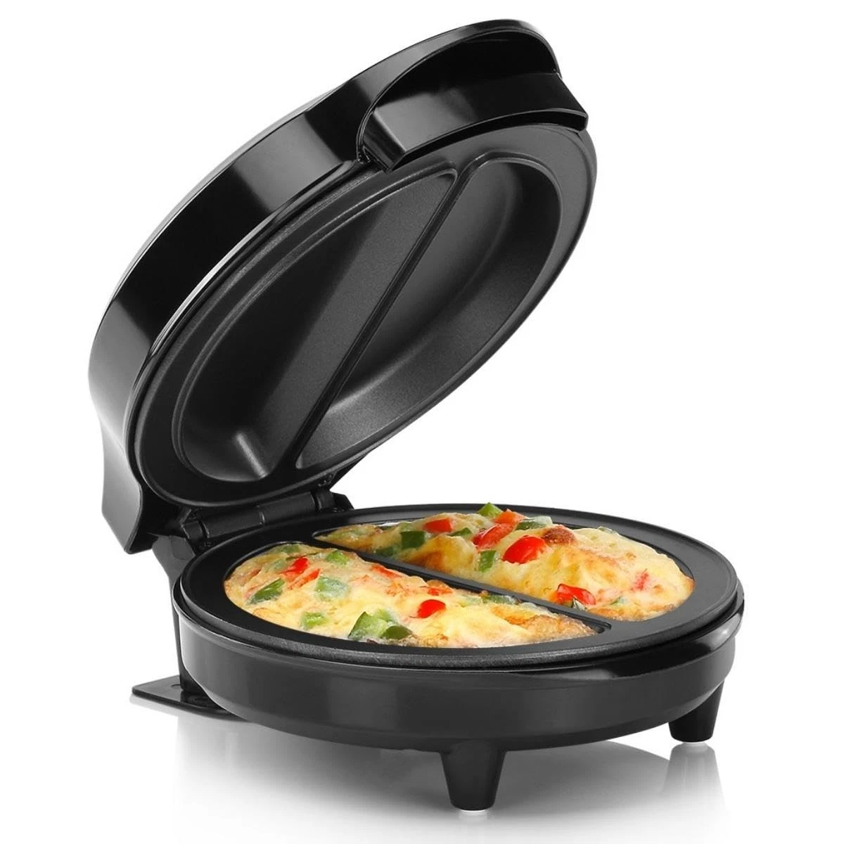 Stainless Steel 2 Section Omelet & Frittata Maker, Non Stick Coating, Easy To Cl