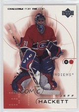 2001-02 Upper Deck Challenge for the Cup Jeff Hackett #45 11pj