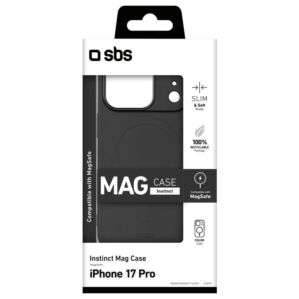Coque iPhone 17 Pro sbs Instinct premium noir MagSafe