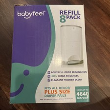 Babyfeel Refills 6 Pack Bags - Compatible with Dekor PLUS Size Diaper Pail