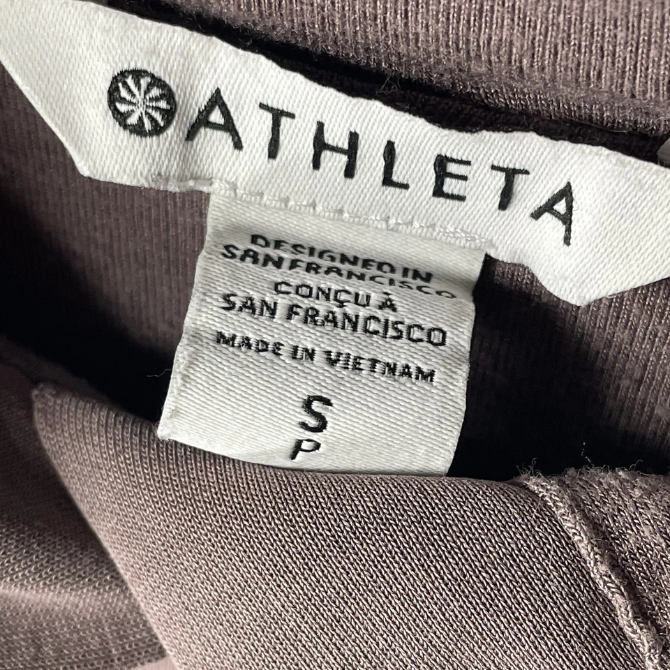 ATHLETA Seasoft Bubble Hem Hoodie Women's Size S Logo Gym Yoga Minimalist - Image 3 of 4