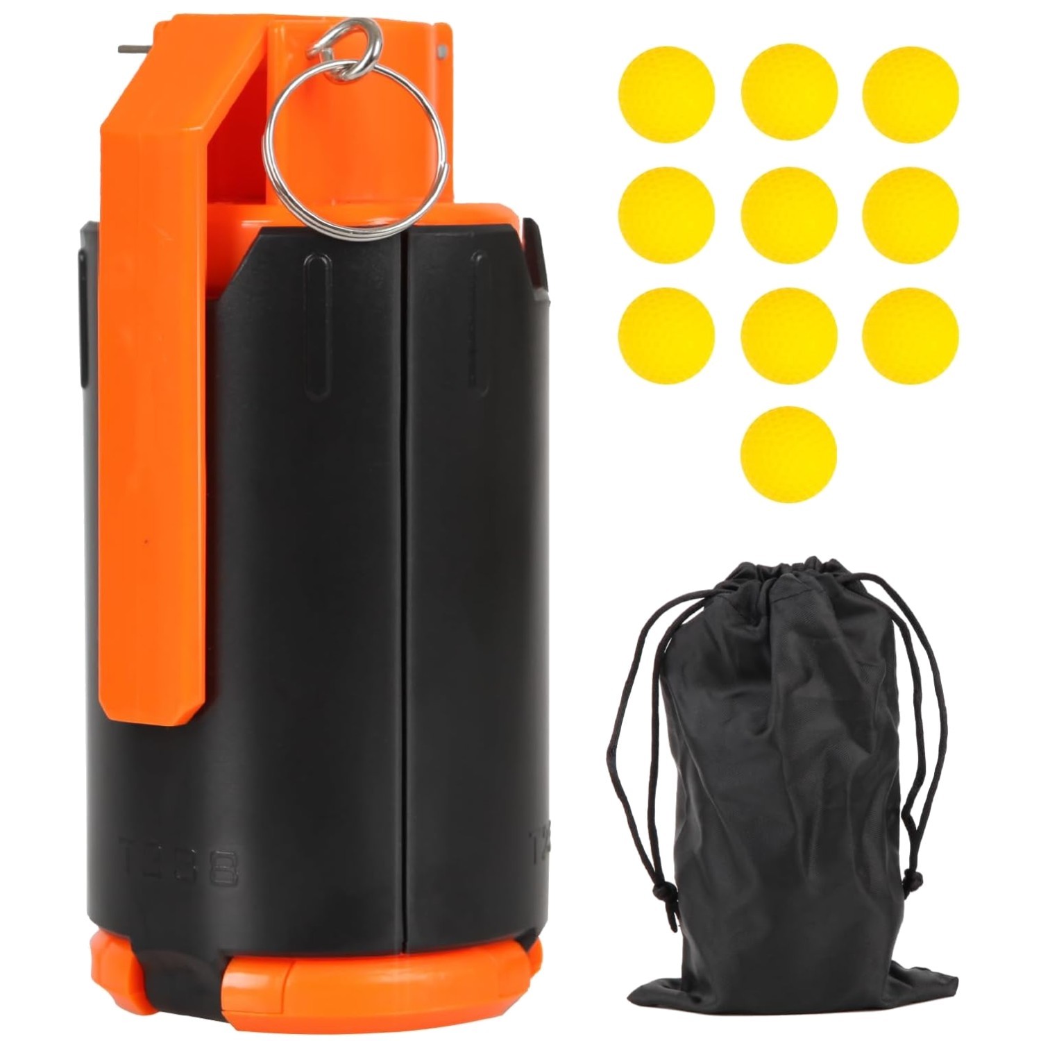 Lightweight Plastic Toy Grenade for CS Battle – Includes Foam Balls & Storage