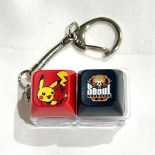 Pikachu Keycap Keyring x FC Seoul Korean Limited 2 Key Light Up NIB w/ Stand