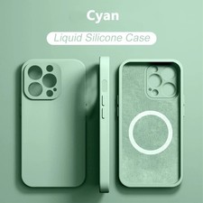 Magnetic Liquid Silicone Phone Case For iPhone 15 14 13 12 11 Pro Max Mini X XR
