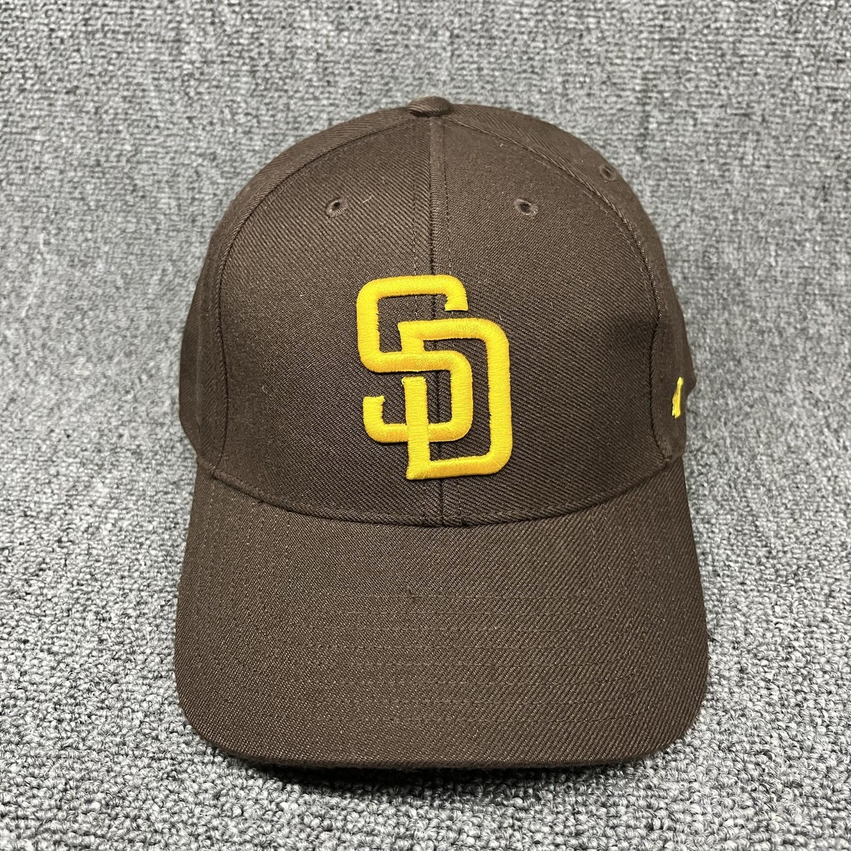 San Diego Padres '47 Brand MVP Hat Brown Yellow Adjustable Strapback MLB Cap