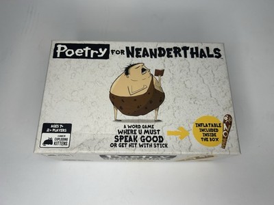 Exploding Kittens Poetry for Neanderthals Complete Word Card Game New open box