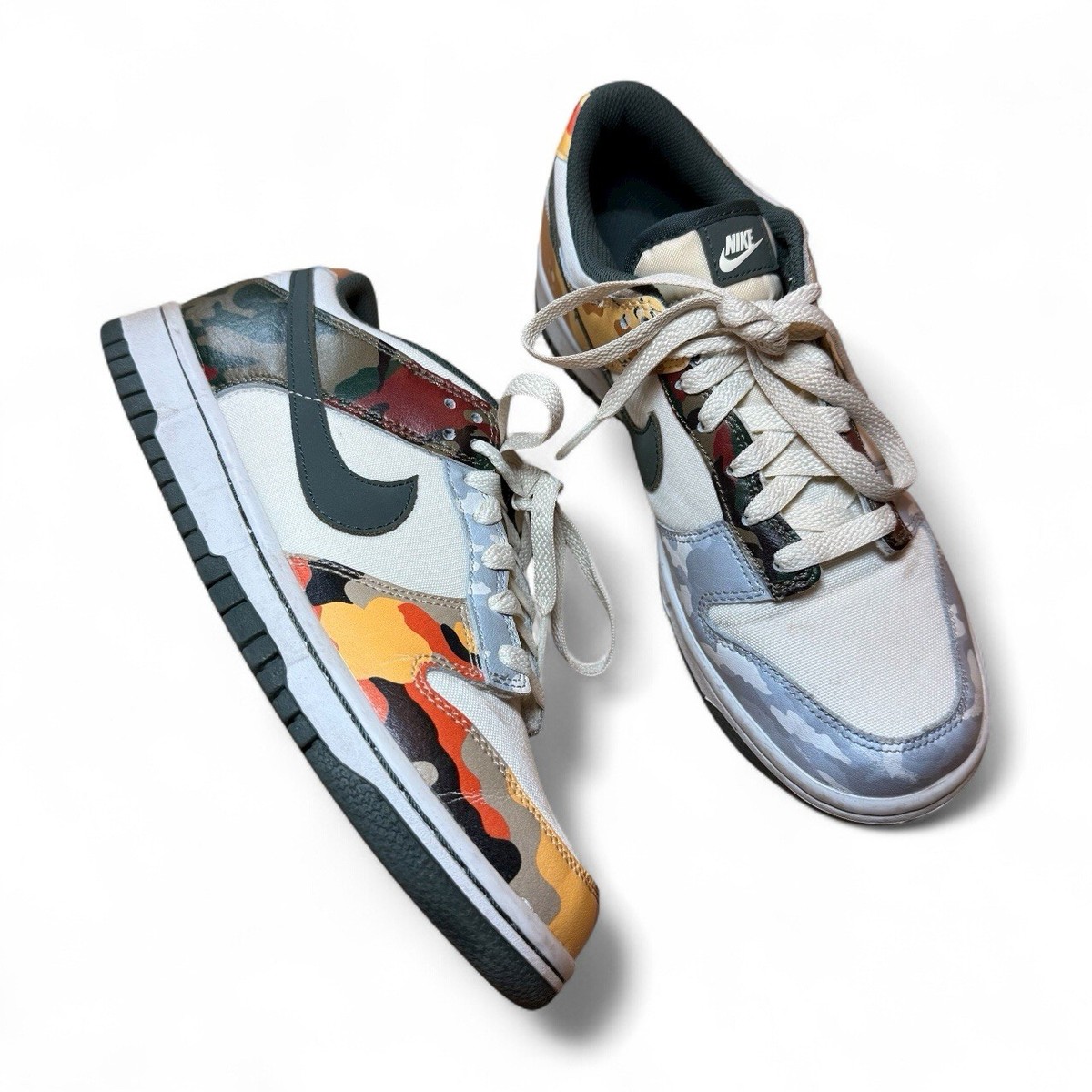 NIKE Dunk Low SE “Sail Multi-Camo” Men's Sneakers DB1909-100 - US