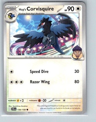 Hop's Corvisquire 134/159 Common Journey Together Pokemon Near Mint