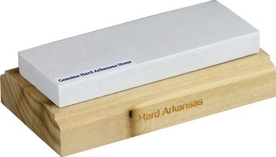 RH Preyda harter Arkansas Stein auf Holzsockel 4'' feine Schärfung