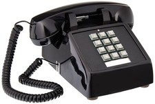 Cortelco 2500 Single-Line Desk Telephone 2500vbk 