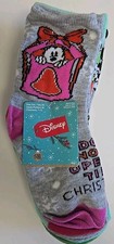 Disney Girl's Minnie Mouse Christmas 5-Pack Socks Size 7-10