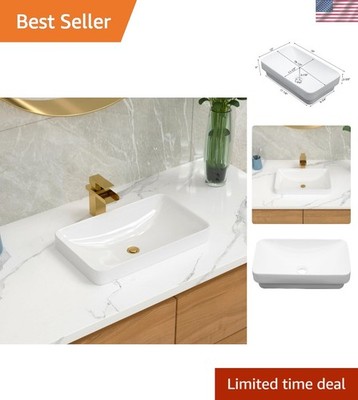 Modern 19'' x 12'' Rectangular Vessel Sink - Easy Install & Pristine Finish