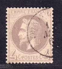 💎 TIMBRE NAPOLEON No27A couleur GRIS LILAS SIGNE / CENTRAGE SUP  / COTE 110E 💎