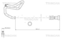 Hydraulikschlauch, Lenkung Triscan 8516 16024 FüR Oe 1120160 - 1347424
