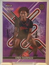 2023 Topps Finest OTE Amen Thompson Purple Refractor /250 #59 City Reapers