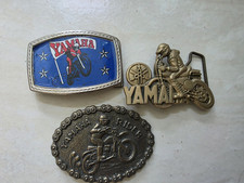 3 Vintage Yamaha YZ belt buckles 2 stroke motorcycle motocross supercross