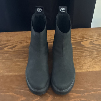 Timberland Women s Black Leather Chelsea Ankle Boots Pull On US 6.5 TB0A5NPK015