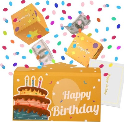 BABORUI Pop up Birthday Card with Confetti, Happy Birthday Surprise Gift Box Exp