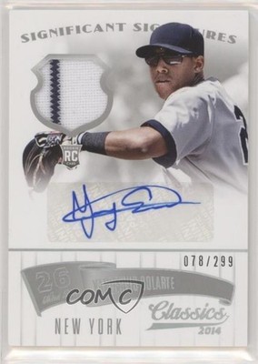 2014 Panini Classics Silver Jerseys 78/299 Yangervis Solarte Rookie Auto RC 0v1