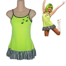 Lot of 3 Keynote Dancer Adult Large LIME GREEN Tap Dance Costume Go Go Dress New