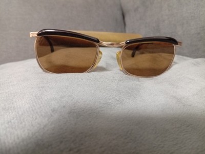 Vintage Marwitz Optima Sonnenbrille Browline 135 Gold Schwarz Herren 60s 70s
