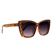 Womens Leopard Tortoise Frame Square Hybrid Designer Fashion Luxury Eyewear New